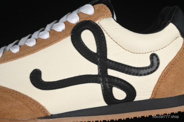 Loewe Ballet Runner 2.0 Sneakers Retro Style Lightweight Training Shoes - Apricor