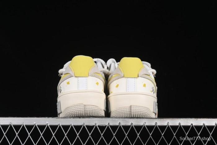 Nike Air Force 1 Fontanka Custom Graffiti Low-Top Casual Sneakers with Deconstructed Dual Laces - DV6984-001