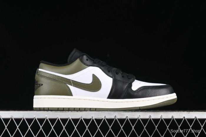 Nike Air Jordan 1 Low  Medium Olive  Casual Sneakers - 553558-092