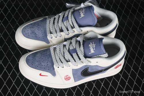 Nike Air Jordan 1 Low AJ1 Stussy Snake Year Limited Edition Retro Basketball Shoes - XX3318-517