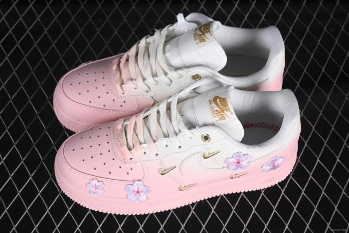 Nike Air Force 1'07 Low Casual Sneakers with Cherry Blossom Inspired Design - FC3654-121