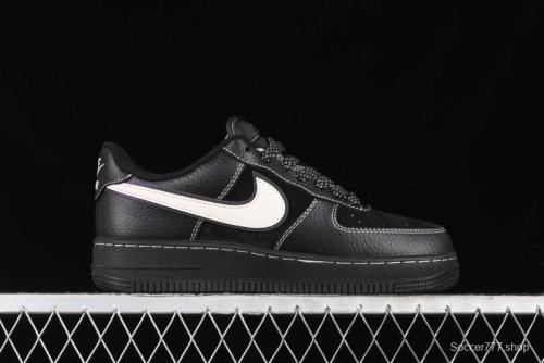 Nike Air Force 1 '07 Low Stussy Collaboration - Samurai Black Low-Top Casual Sneakers - XZ6188-969