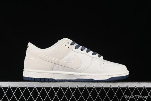 Nike SB Dunk Low Collaboration Three Swooshes Dark Blue Colorway Low-Top Casual Skateboarding Shoes - NK5639-327