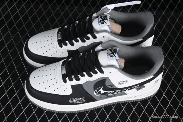 Nike Air Force 1 MVP  Rock Plan  Custom Edition - Black & White