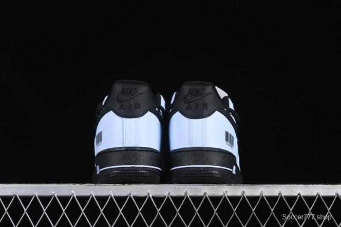 Custom  I Love U  Black & White Sneakers - Sleek Barcode Design