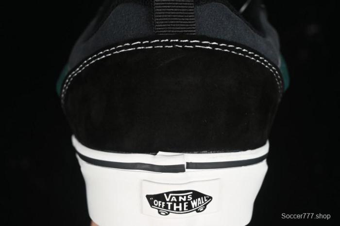 Vans Knu Skool Carbon Grey Black Green Low Top Retro Casual Vulcanized Sneakers - VN000D6CCI2