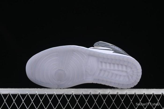 Nike Air Jordan 1 Mid AJ1 White Grey Mid Top Casual Sneakers - HF3193-100