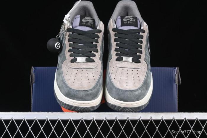 Nike Air Force 1'07 Low  Black Eight  Custom Casual Sneakers for Autumn Winter - YD2425-808