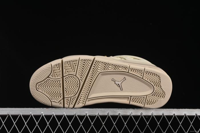 Nike Air Jordan 4 Retro Basketball Shoes in Rattan with NET Design - FN7251-200