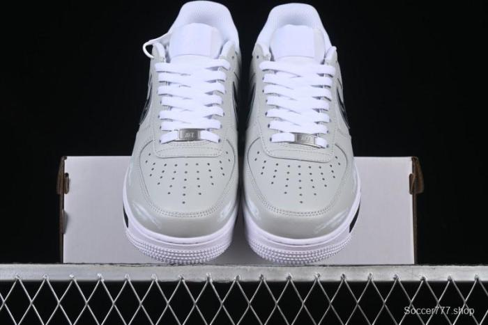 Nike Air Force 1 '07 Low Shadow Knight Grey White Black Casual Sneakers - CW2288-111