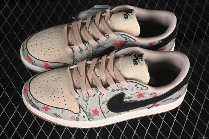 Nike Air Jordan 1 Low OG  Oatmeal  Rui Hachimura Collaboration Casual Sneakers - HV8293-100