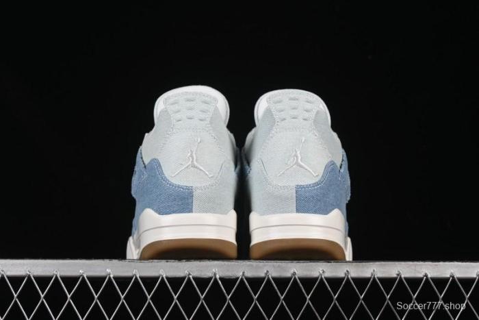 Nike Air Jordan 4 Retro Denim  Worn Blue  Sneakers with Distressed Wash Finish - IB6716-100