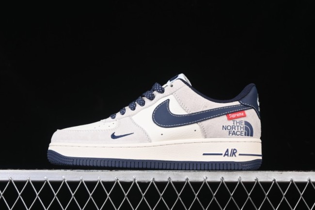 Nike Air Force 1 '07 Low Supreme The North Face Collaboration - Pig Eight Navy Blue Casual Sneakers - XZ6188-118