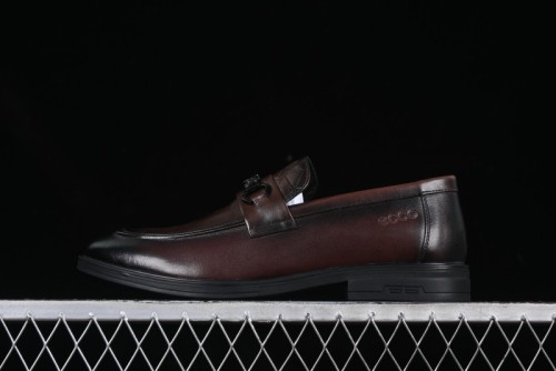 ECCO London Collection Slip-On Business Men's Leather Shoes with Wide Toe Design and Innovative Sole - 61160801002