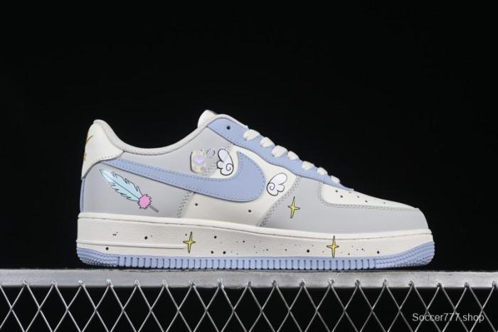Nike Air Force 1'07 Low  Cherub  Anime Hand-Painted Doodle Low-Top Casual Sneakers - DB3301-711
