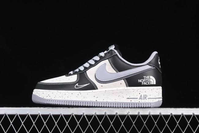 Nike Air Force 1 '07 Low The North Face Collaboration Black Grey Double Swoosh Casual Sneakers - DM6688-020