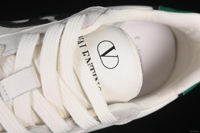 Valentino Punk Style Stitch Pattern Soft Lambskin Comfortable Lace-Up Low-Top Casual Running Shoes - MBH8