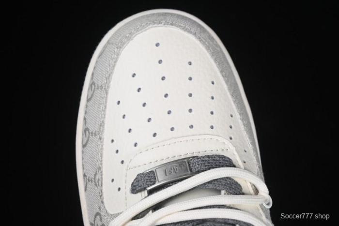 Nike Air Force 1 '07 Low Gucci Collaboration Smoke Gray Drawstring Casual Sneakers - SJ1198-105