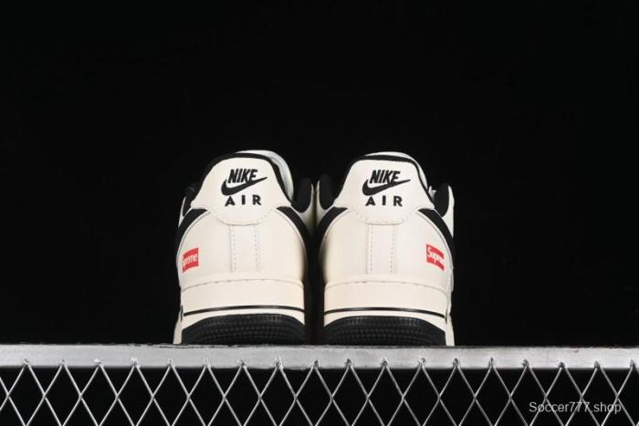 Nike Air Force 1 '07 Low Supreme Collaboration - Beige Black Starry Sneakers - XZ6188-013