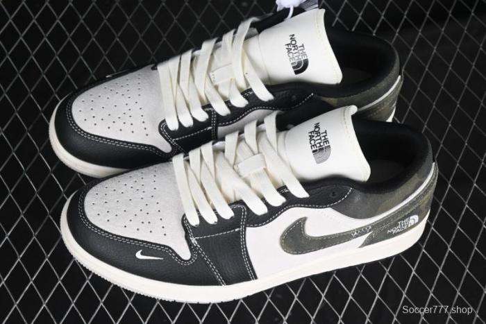 Nike Air Jordan 1 Low AJ1 The North Face Collaboration Dark Camouflage Custom High-End Retro Basketball Shoes - DM9188-013
