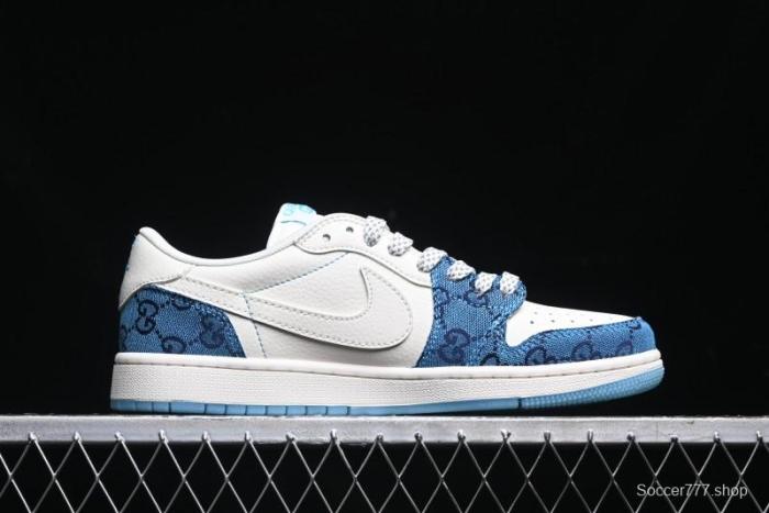 Nike Travis Scott x Fragment Design x Air Jordan 1 Low OG SP AJ1 Retro Sneakers - XZ1658-001