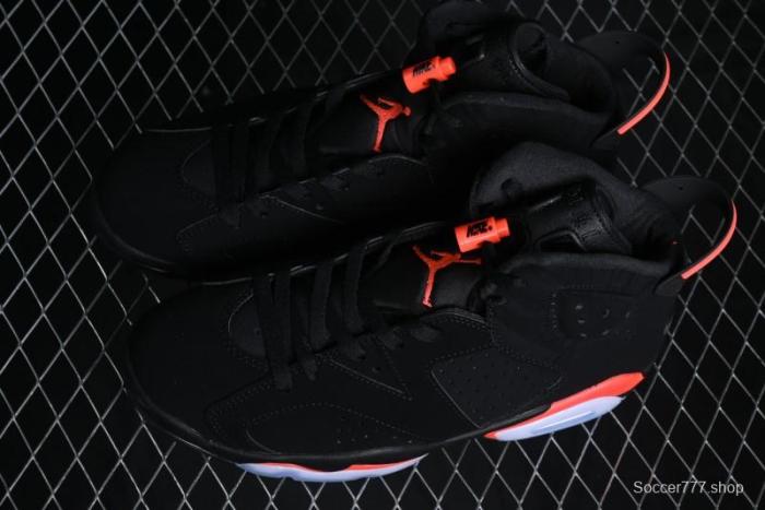 Nike Air Jordan 6 Retro Basketball Shoes with Infrared Design and 3M Reflective Details - 384664-060