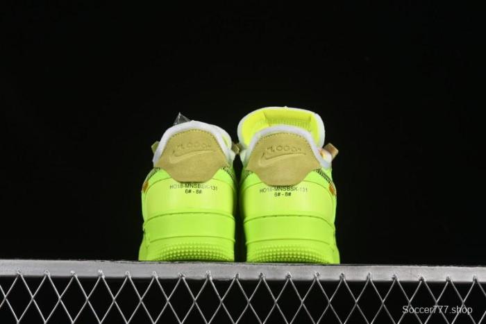 Nike Off White x Air Force 1 Low OW Collaboration Transparent Yellow Sneakers - AO4606-700