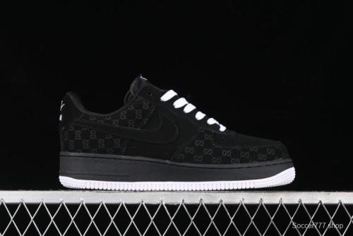 Nike Air Force 1 '07 Low Gucci Bear Collaboration - Midnight Black Low-Top Casual Sneakers - KK1988-007