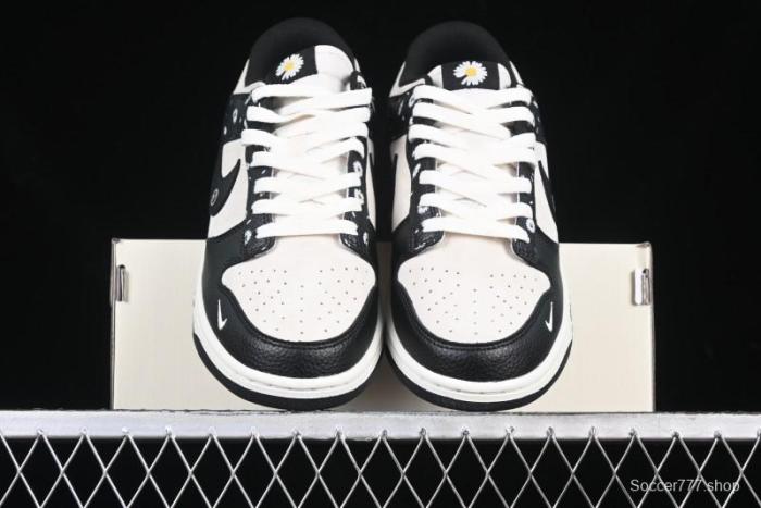 Nike SB Dunk Low Lightning Collaboration Daisy Black Check Anniversary Customized Low-Top Casual Sneakers - DJ2024-069