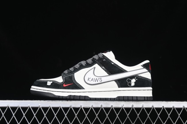 Nike SB Dunk Low KAWS Collaboration Anniversary Custom Sneakers with White Bear Swoosh - DJ2024-110