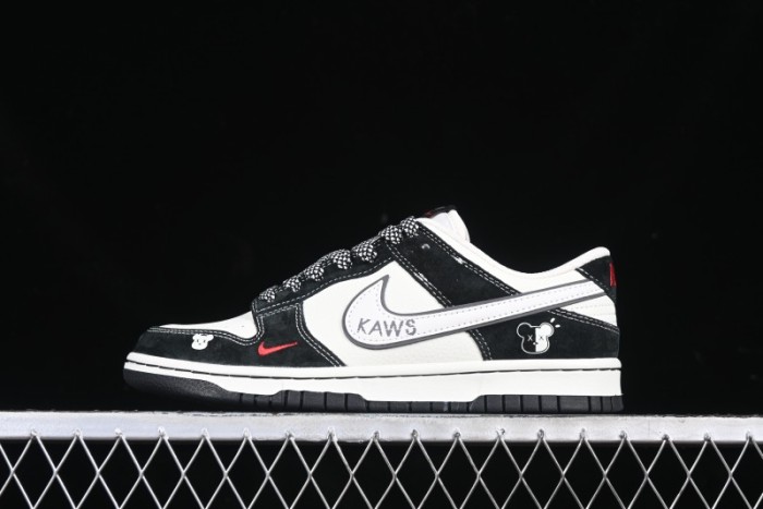 Nike SB Dunk Low KAWS Collaboration Anniversary Custom Sneakers with White Bear Swoosh - DJ2024-110