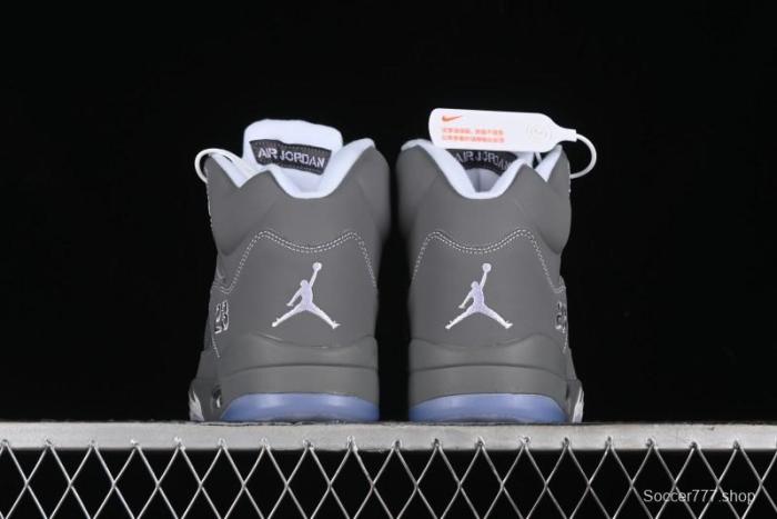 Nike Air Jordan 5 Retro Basketball Shoes with Grey Wolf Colorway - 136027-005
