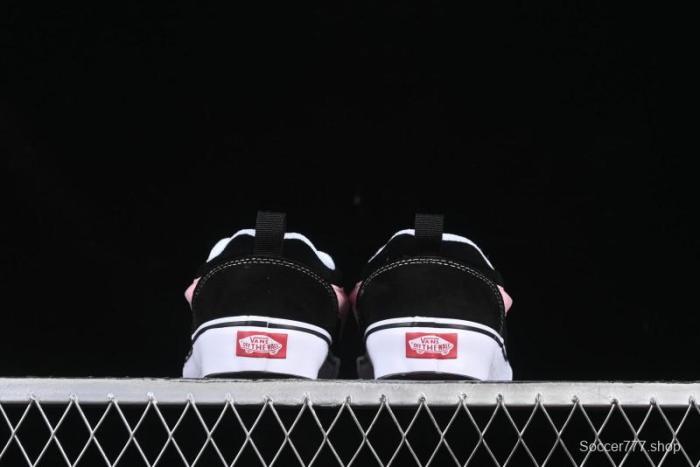 Vans Knu Skool Black Pink Color Comfortable Fashion Anti-Slip Wear-Resistant Low-Top Casual Skate Shoes - VN0009QCB9P