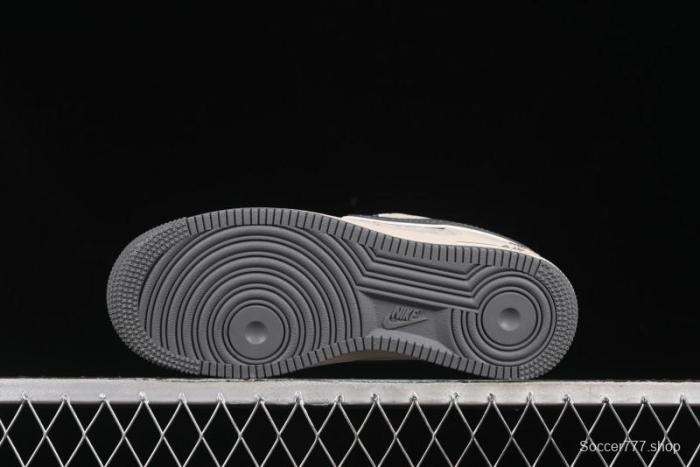 Nike Air Force 1 '07 Low Stussy Collaboration Pig Grey Swoosh Grey Sole Casual Sneakers - XX3168-126