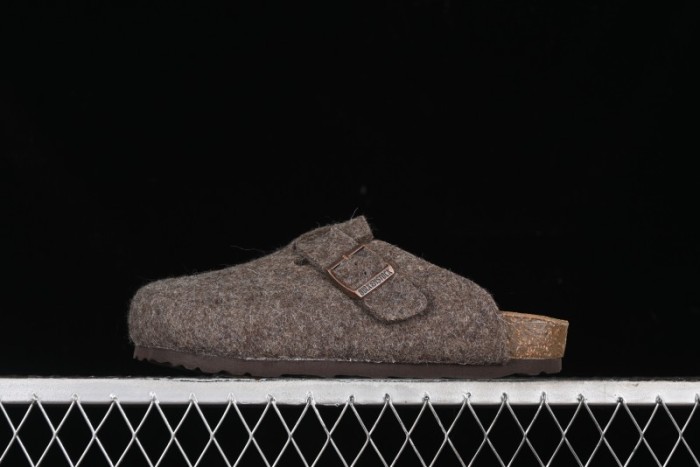 Birkenstock Half-Fur Slide Sandals with Wool Lining - G.D4