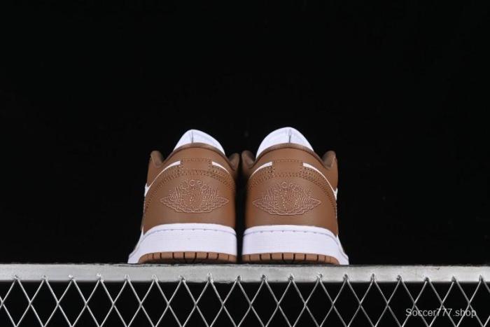 Nike Air Jordan 1 Low AJ1 White Tan Low Top Casual Sneakers - DC0774-202