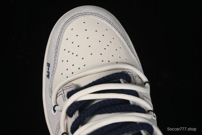 Nike SB Dunk Low BAPE Collaboration - Strap Blue Swoosh Anniversary Customized Low-Top Casual Sneakers SJ2068-298