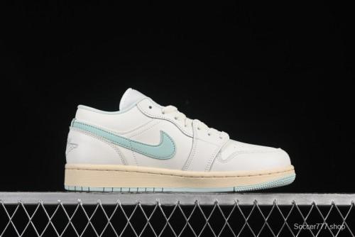 Nike Air Jordan 1 Low AJ1 White Mint Green Low-Top Casual Lifestyle Sneakers - DC0774-134