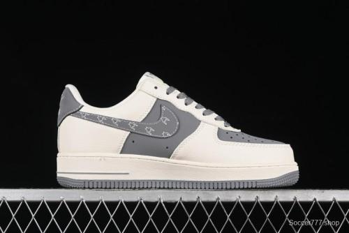 Nike Air Force 1 '07 Low The North Face Bear Collaboration - Beige Grey Swoosh Low-Top Casual Sneakers - KK1988-011