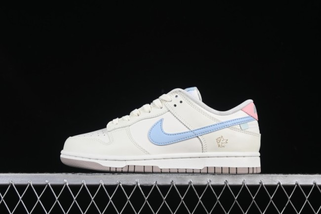 Nike Dunk Low  Pastel Panda  - Cream with Baby Blue & Pink Accents