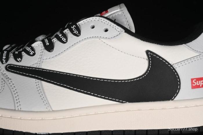 Nike Travis Scott x Fragment Design x Air Jordan 1 Low OG SP AJ1 Supreme Collaboration - Mist Blue Low-top Casual Sneakers - SJ2068-119