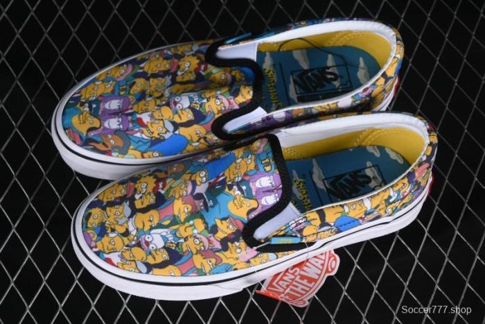 Vans Slip-on Pro Simpson Family All Over Print Low Top Skate Shoes - VN0A3WMD1TJ