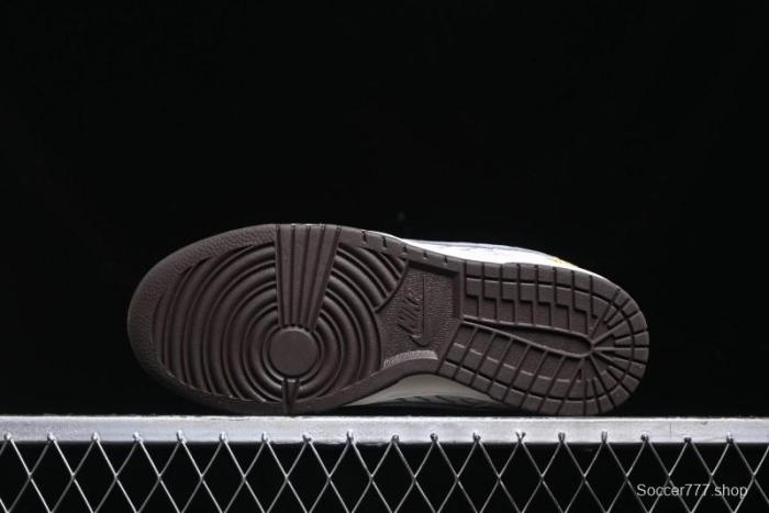 Nike SB Dunk Low Stussy Collaboration - Beige Grey Gold Embroidery Anniversary High-End Custom Low-Top Casual Skate Shoes - XS1086-001