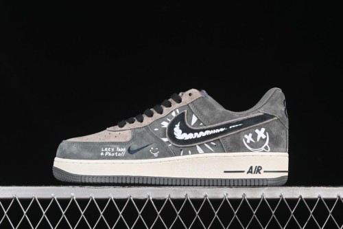 Nike Air Force 1'07 Low Grey Faced Prince Casual Sneakers - YD2452-808