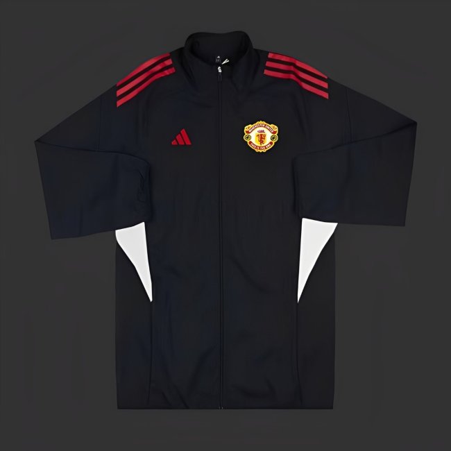 25/26 Manchester United  BLACK Full Zipper Windbreaker