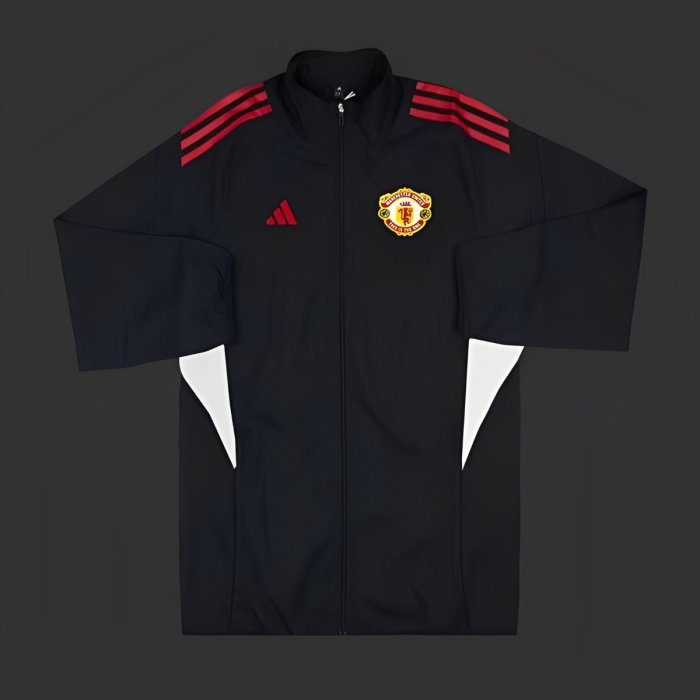 25/26 Manchester United  BLACK Full Zipper Windbreaker