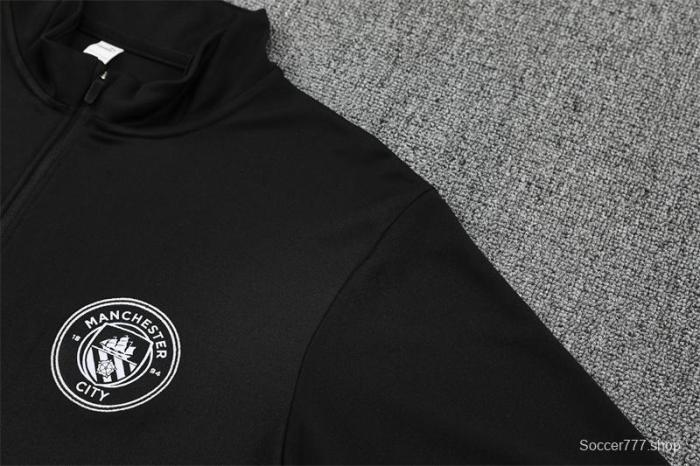 25/26 Manchester City Black Half Zipper Jacket+Long Pants