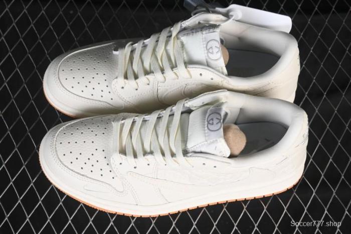 Nike Travis Scott x Fragment Design x Air Jordan 1 Low OG SP AJ1 Low-Top Casual Sneakers - LD2025-049