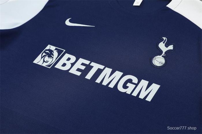 25/26 Tottenham Hotspur Royal Blue with XS Short Sleeve+Soccer Shorts