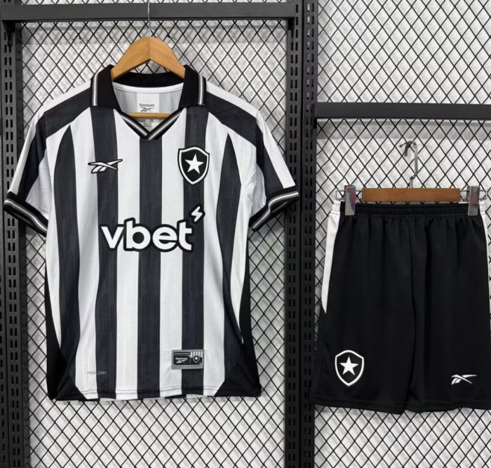 25/26 Kids Botafogo Home Jersey With Sponsor